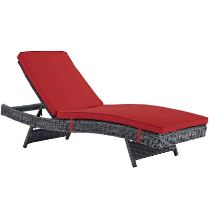 Summon Outdoor Patio Sunbrella® Chaise - Canvas Red