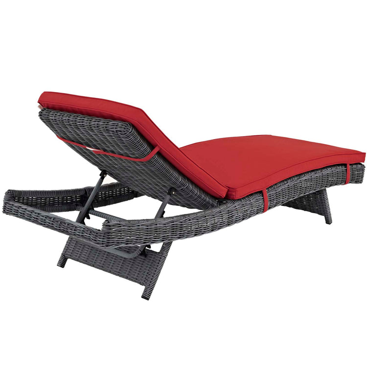 Summon Outdoor Patio Sunbrella® Chaise - Canvas Red