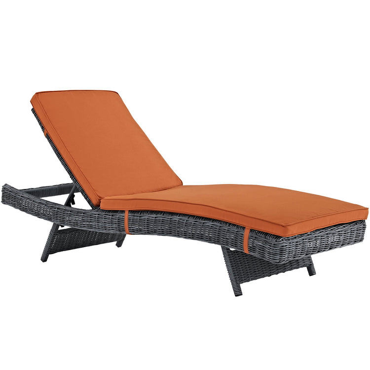 Summon Outdoor Patio Sunbrella® Chaise - Canvas Tuscan