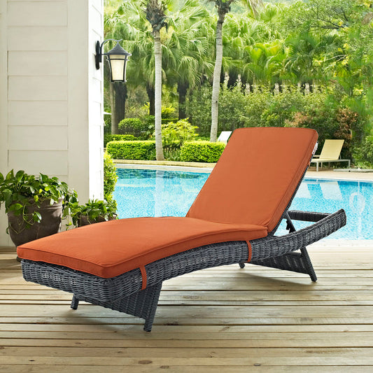 Summon Outdoor Patio Sunbrella® Chaise - Canvas Tuscan