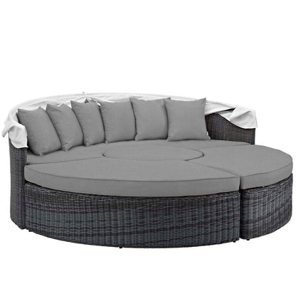 Summon Canopy Outdoor Patio Sunbrella® Daybed - Canvas Gray
