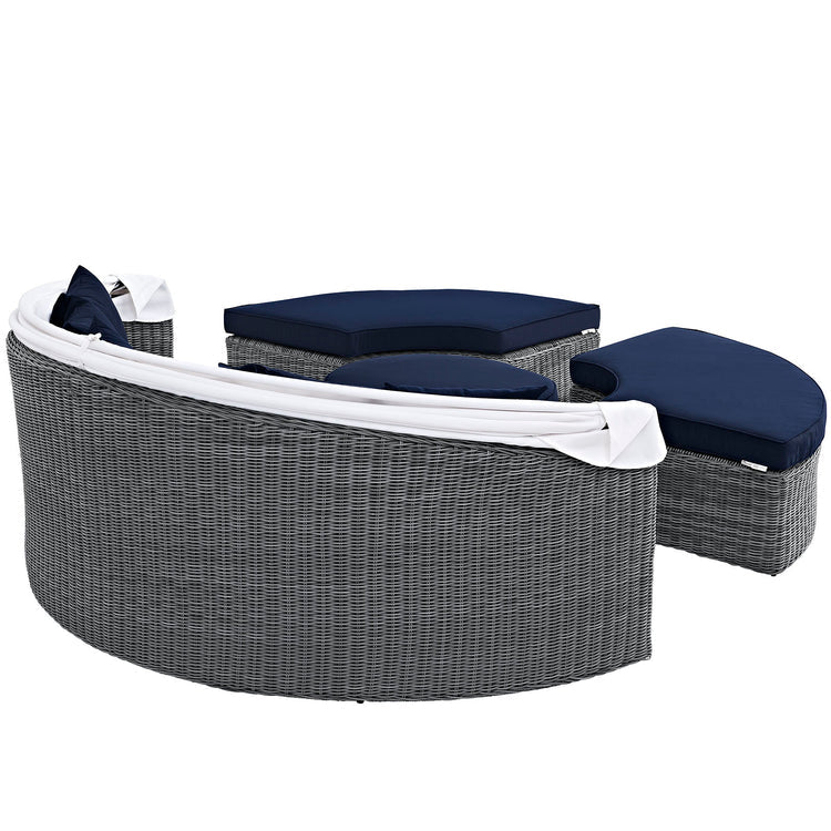 Summon Canopy Outdoor Patio Sunbrella® Daybed - Canvas Navy