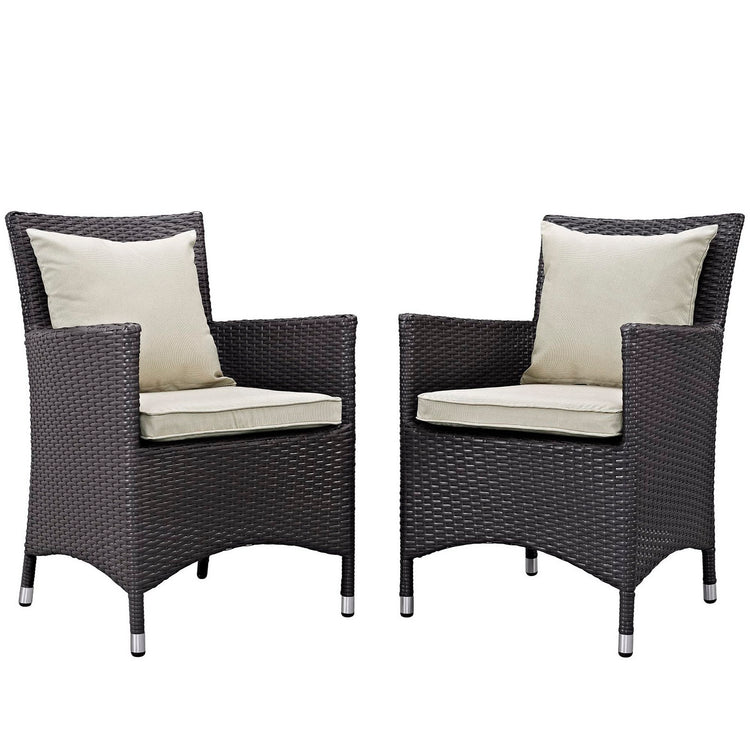 Convene 2 Piece Outdoor Dining Set - Espresso Beige