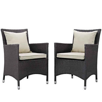 Convene 2 Piece Outdoor Dining Set - Espresso Beige