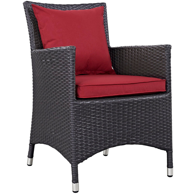 Convene 2 Piece Outdoor Dining Set - Espresso Red