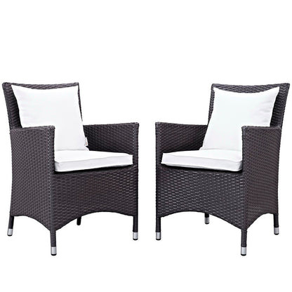 Convene 2 Piece Outdoor Dining Set - Espresso White