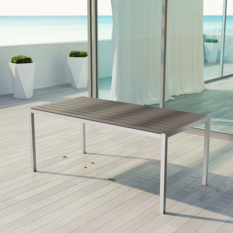 Shore Outdoor Patio Aluminum Dining Table - Default Title