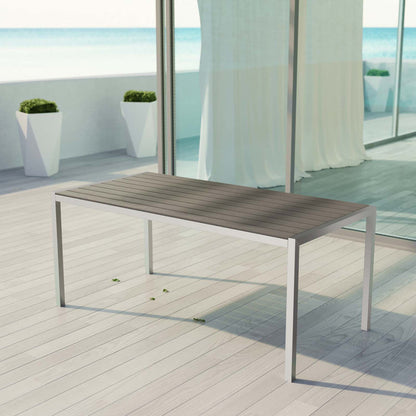 Shore Outdoor Patio Aluminum Dining Table - Default Title