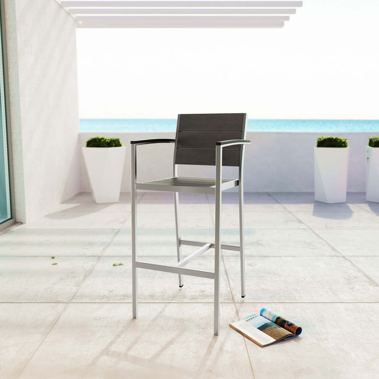 Shore Outdoor Patio Aluminum Bar Stool - Default Title