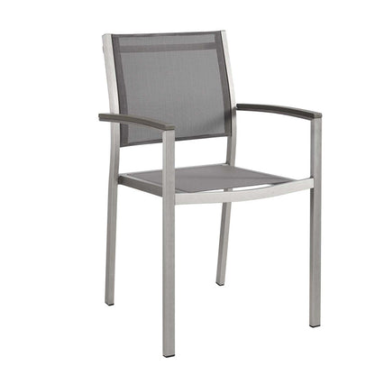 Shore Outdoor Patio Aluminum Dining Chair - Silver Gray