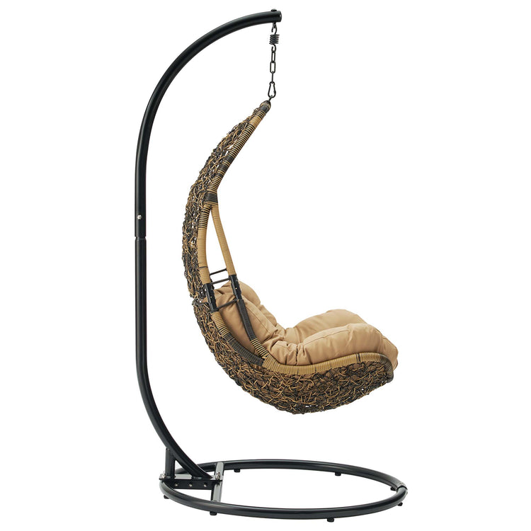 Abate Wicker Rattan Outdoor Patio Swing Chair - Black Mocha