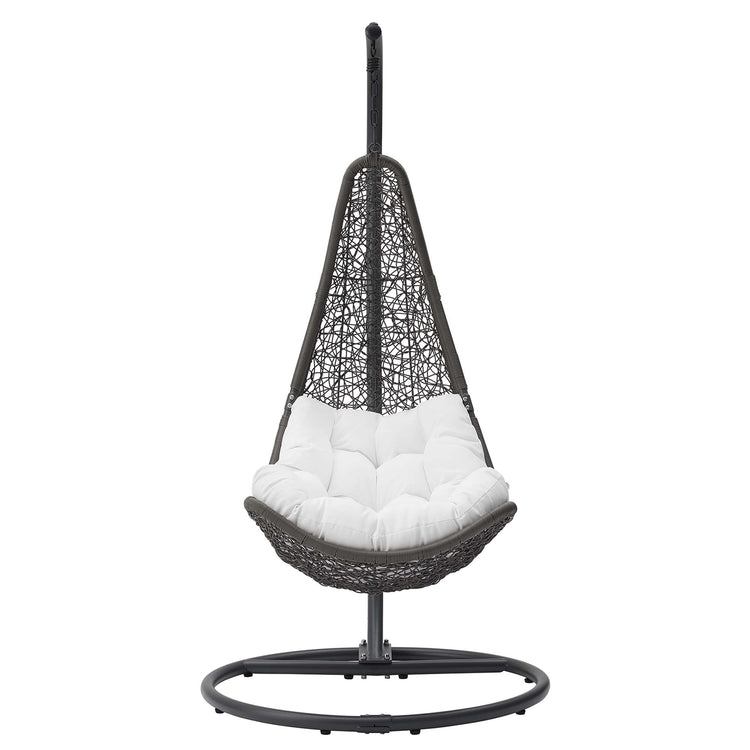 Abate Wicker Rattan Outdoor Patio Swing Chair - Gray White