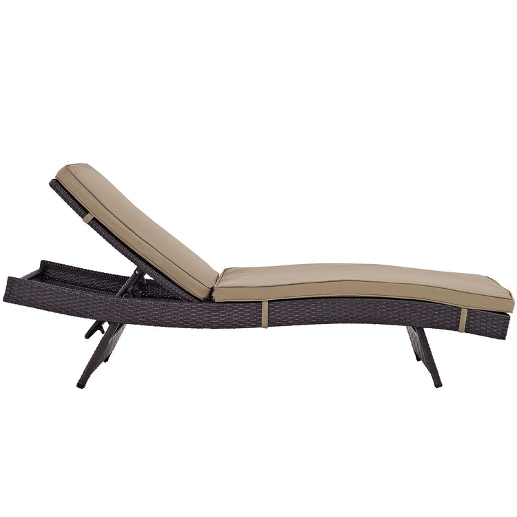 Convene Outdoor Patio Chaise Set of 4 - Espresso Mocha
