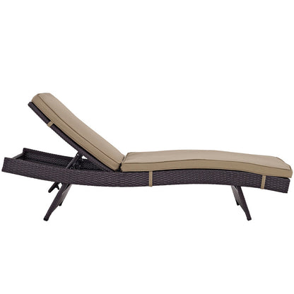 Convene Outdoor Patio Chaise Set of 4 - Espresso Mocha