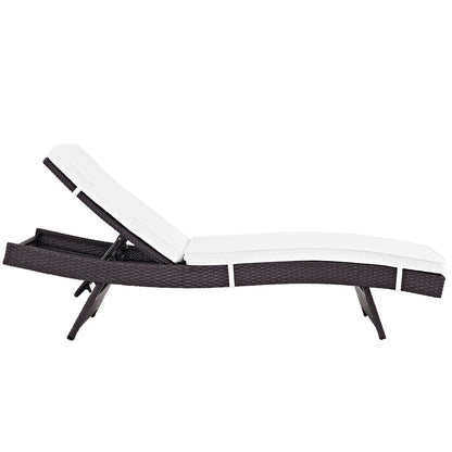 Convene Outdoor Patio Chaise Set of 4 - Espresso White