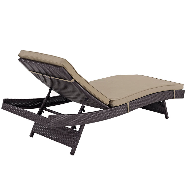 Convene Outdoor Patio Chaise Set of 6 - Espresso Mocha