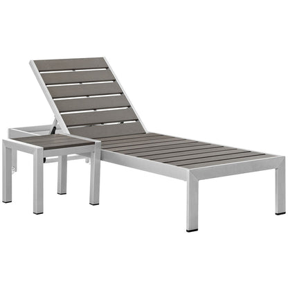 Shore 2 Piece Outdoor Patio Aluminum Set - Default Title