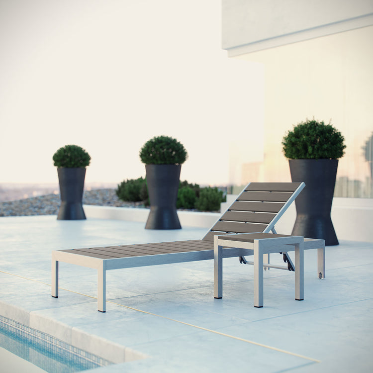 Shore 2 Piece Outdoor Patio Aluminum Set - Default Title