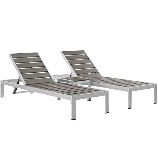 Shore 3 Piece Outdoor Patio Aluminum Set - Default Title