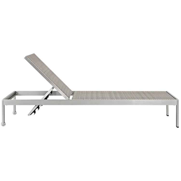 Shore Outdoor Patio Aluminum Chaise Set of 6 - Default Title
