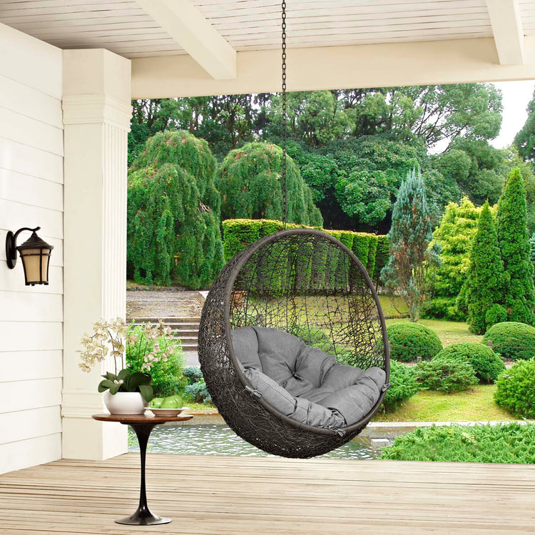 Hide Outdoor Patio Swing Chair Without Stand - Gray Gray