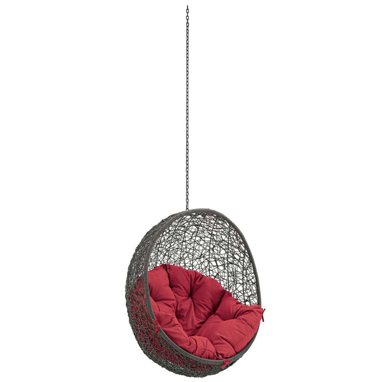 Hide Outdoor Patio Swing Chair Without Stand - Gray Red