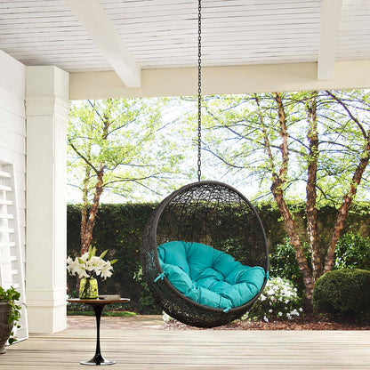 Hide Outdoor Patio Swing Chair Without Stand - Gray Turquoise