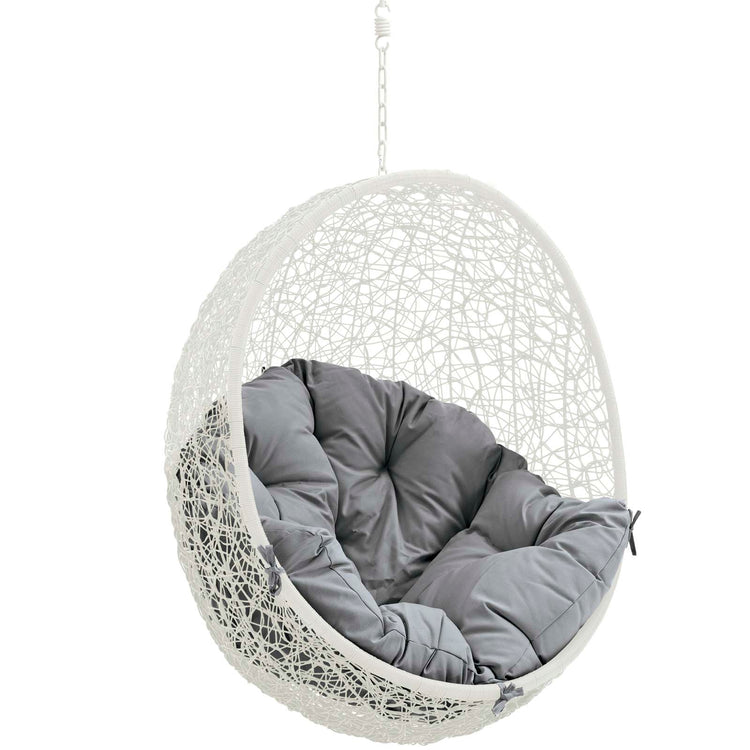 Hide Outdoor Patio Swing Chair Without Stand - White Gray