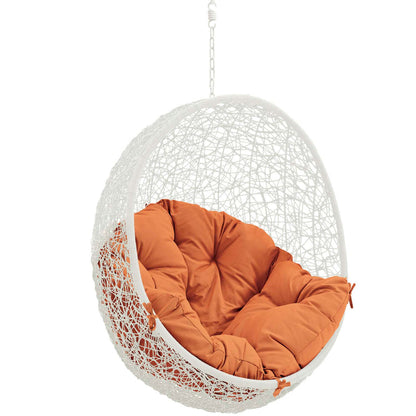 Hide Outdoor Patio Swing Chair Without Stand - White Orange
