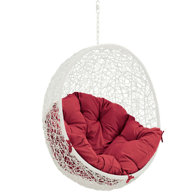 Hide Outdoor Patio Swing Chair Without Stand - White Red