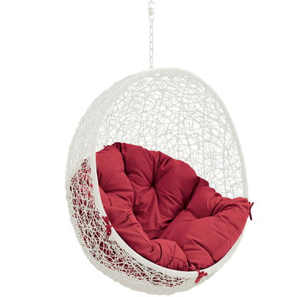 Hide Outdoor Patio Swing Chair Without Stand - White Red