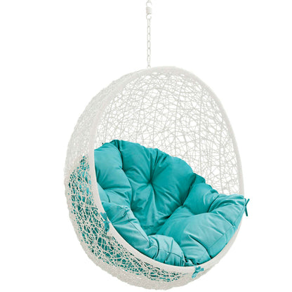 Hide Outdoor Patio Swing Chair Without Stand - White Turquoise