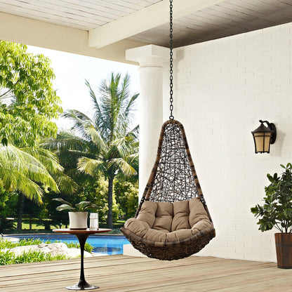 Abate Outdoor Patio Swing Chair Without Stand - Black Mocha