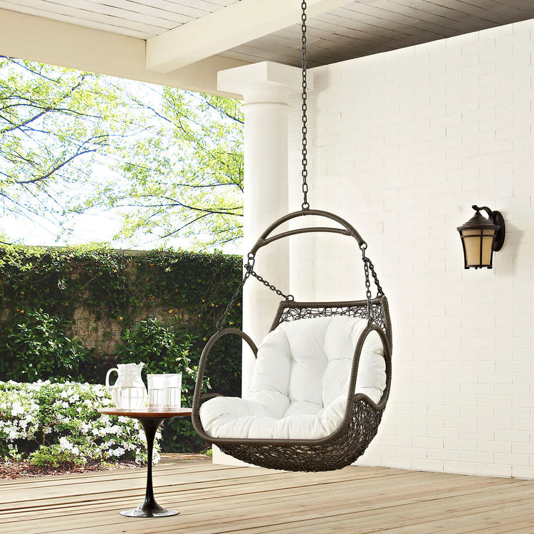 Arbor Outdoor Patio Swing Chair Without Stand - White