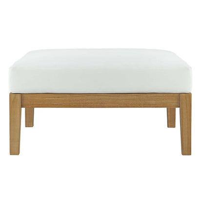 Bayport Outdoor Patio Teak Ottoman - Default Title