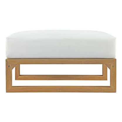 Upland Outdoor Patio Teak Ottoman - Default Title