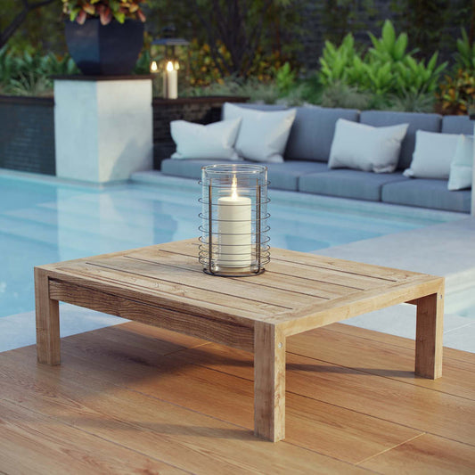 Upland Outdoor Patio Wood Coffee Table - Default Title