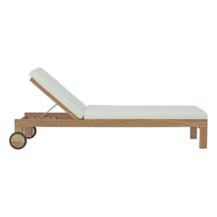 Upland Outdoor Patio Teak Chaise - Default Title