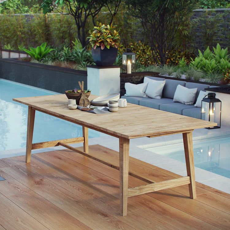 Dorset Outdoor Patio Teak Dining Table - Default Title