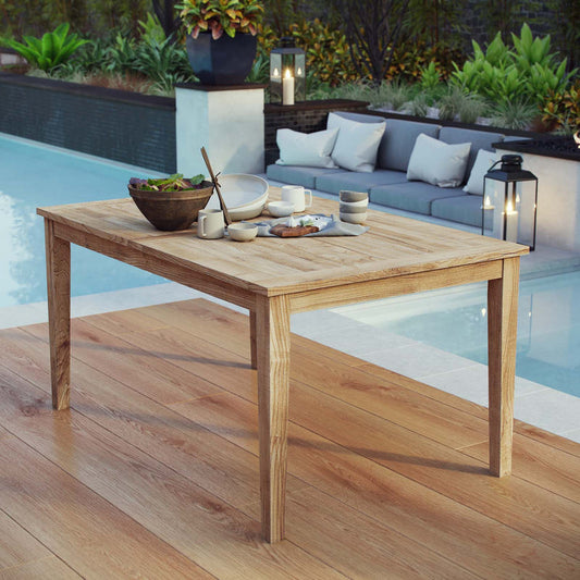 Marina 60" Outdoor Patio Teak Dining Table - Default Title