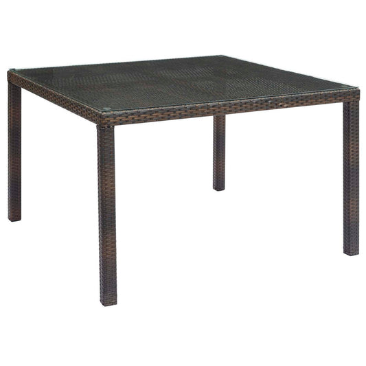 Conduit 47" Outdoor Patio Wicker Rattan Dining Table - Default Title