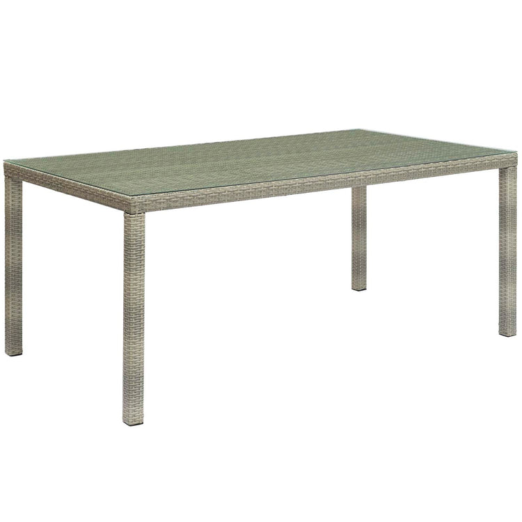Conduit 70" Outdoor Patio Wicker Rattan Dining Table - Default Title