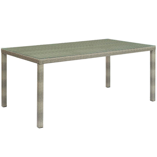 Conduit 70" Outdoor Patio Wicker Rattan Dining Table - Default Title