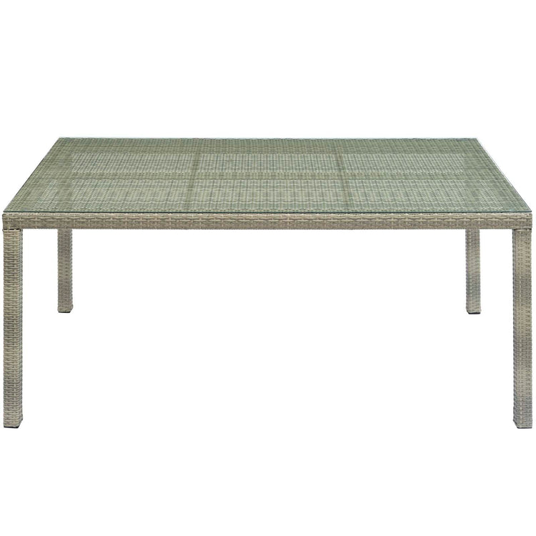 Conduit 70" Outdoor Patio Wicker Rattan Dining Table - Default Title