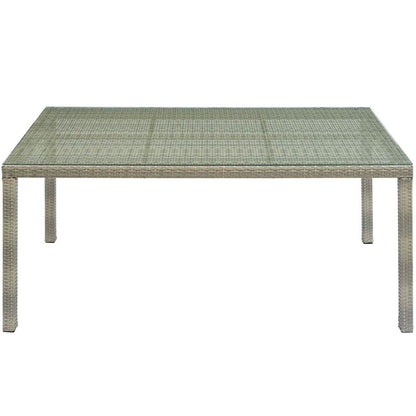 Conduit 70" Outdoor Patio Wicker Rattan Dining Table - Default Title