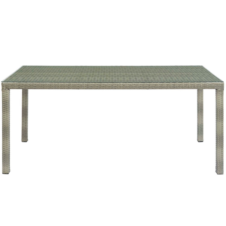 Conduit 70" Outdoor Patio Wicker Rattan Dining Table - Default Title
