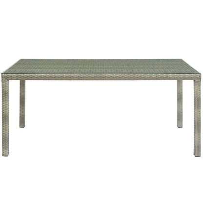 Conduit 70" Outdoor Patio Wicker Rattan Dining Table - Default Title