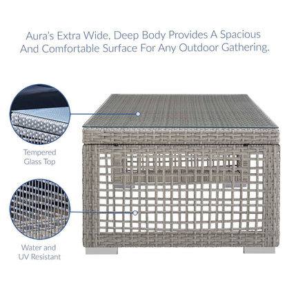 Aura Rattan Outdoor Patio Coffee Table - Default Title
