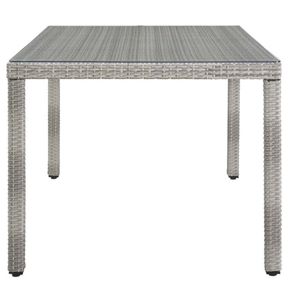 Aura 68" Outdoor Patio Wicker Rattan Dining Table - Default Title