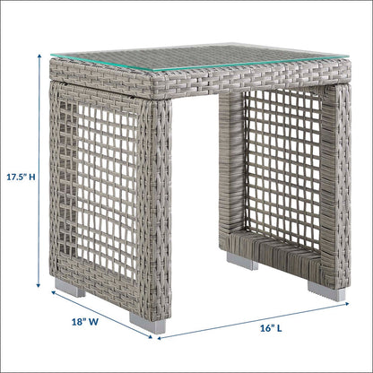 Aura Outdoor Patio Wicker Rattan Side Table - Default Title
